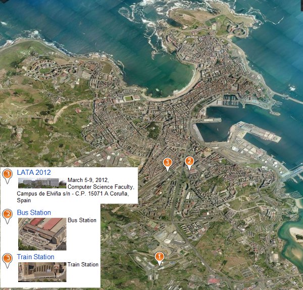 A Coruña LATA2012 general map